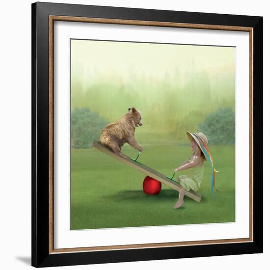 See Saw-Nancy Tillman-Framed Premium Giclee Print