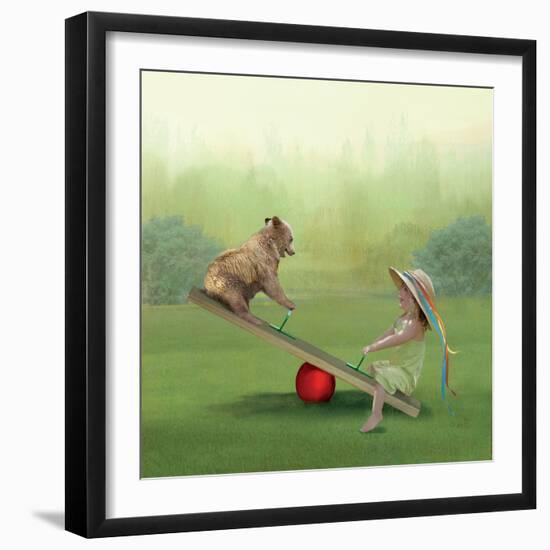 See Saw-Nancy Tillman-Framed Premium Giclee Print