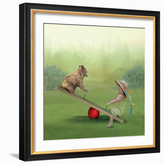 See Saw-Nancy Tillman-Framed Premium Giclee Print