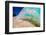 See Through Wave-Looking at the sand and coral through the face of a breaking wave-Mark A Johnson-Framed Photographic Print