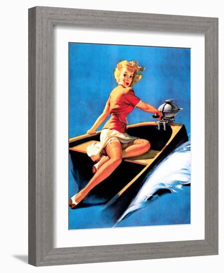 See Worthy Pin-Up 1944-Gil Elvgren-Framed Art Print