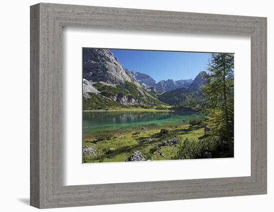 Seebensee in the Miemingen Mountains Near Ehrwald, View on Griesspitzen and Drachenkopf-Uwe Steffens-Framed Photographic Print