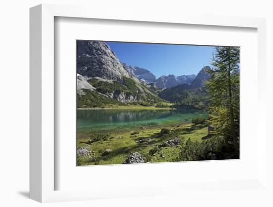 Seebensee in the Miemingen Mountains Near Ehrwald, View on Griesspitzen and Drachenkopf-Uwe Steffens-Framed Photographic Print