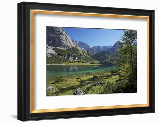 Seebensee in the Miemingen Mountains Near Ehrwald, View on Griesspitzen and Drachenkopf-Uwe Steffens-Framed Photographic Print