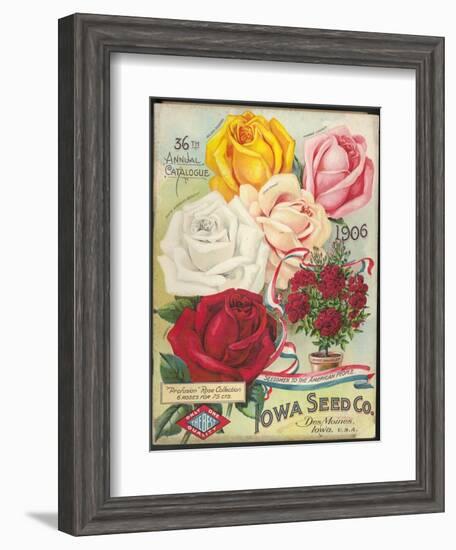Seed Catalog Captions (2012): Iowa Seed Co. Des Moines, Iowa. 36th Annual Catalogue, 1906--Framed Art Print