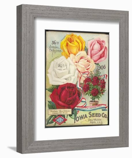 Seed Catalog Captions (2012): Iowa Seed Co. Des Moines, Iowa. 36th Annual Catalogue, 1906-null-Framed Art Print