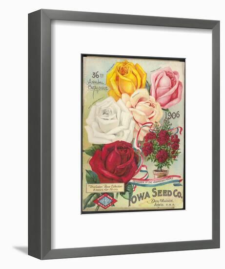 Seed Catalog Captions (2012): Iowa Seed Co. Des Moines, Iowa. 36th Annual Catalogue, 1906-null-Framed Art Print