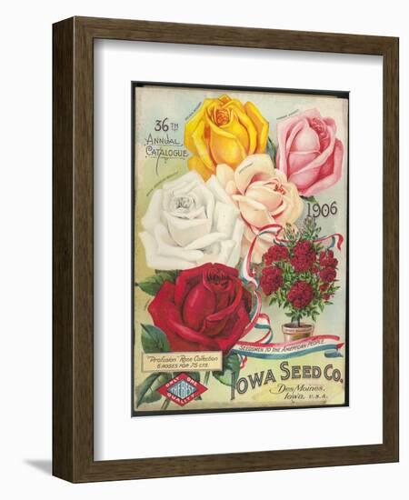 Seed Catalog Captions (2012): Iowa Seed Co. Des Moines, Iowa. 36th Annual Catalogue, 1906--Framed Art Print