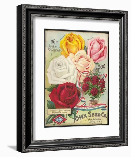 Seed Catalog Captions (2012): Iowa Seed Co. Des Moines, Iowa. 36th Annual Catalogue, 1906--Framed Art Print