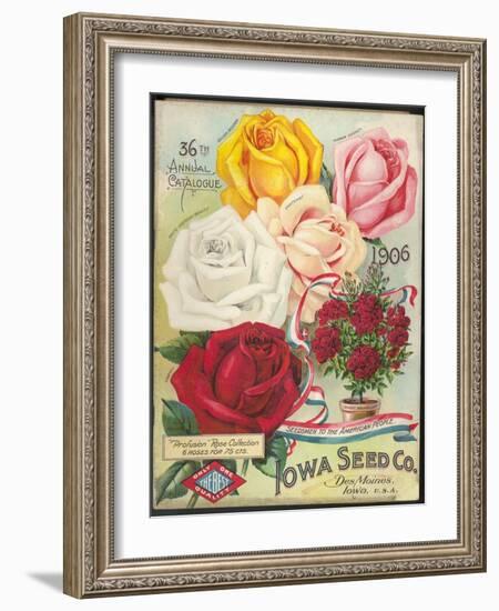 Seed Catalog Captions (2012): Iowa Seed Co. Des Moines, Iowa. 36th Annual Catalogue, 1906-null-Framed Art Print