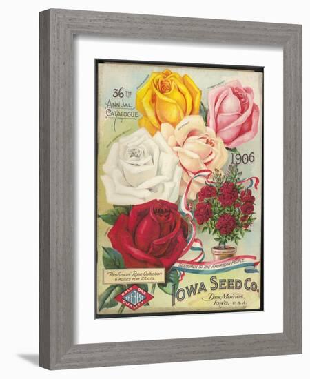 Seed Catalog Captions (2012): Iowa Seed Co. Des Moines, Iowa. 36th Annual Catalogue, 1906-null-Framed Art Print