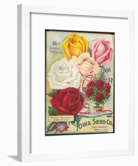 Seed Catalog Captions (2012): Iowa Seed Co. Des Moines, Iowa. 36th Annual Catalogue, 1906-null-Framed Art Print