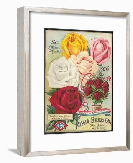 Seed Catalog Captions (2012): Iowa Seed Co. Des Moines, Iowa. 36th Annual Catalogue, 1906-null-Framed Art Print