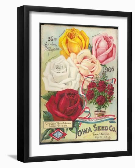 Seed Catalog Captions (2012): Iowa Seed Co. Des Moines, Iowa. 36th Annual Catalogue, 1906-null-Framed Art Print