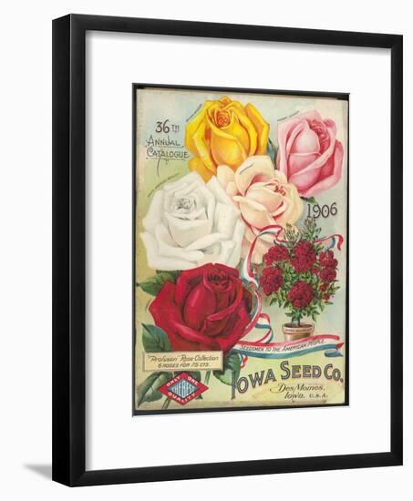 Seed Catalog Captions (2012): Iowa Seed Co. Des Moines, Iowa. 36th Annual Catalogue, 1906-null-Framed Art Print