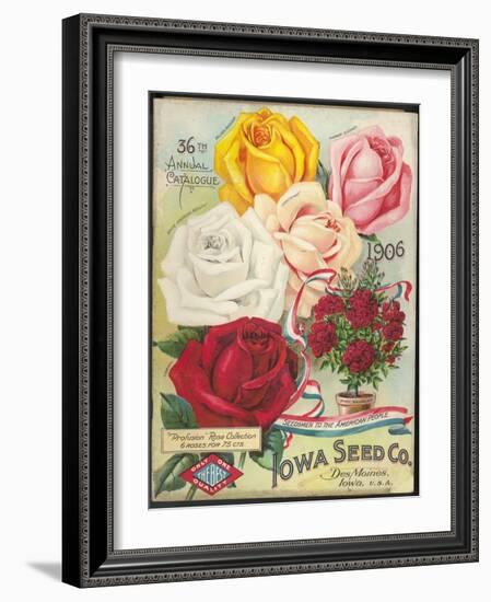 Seed Catalog Captions (2012): Iowa Seed Co. Des Moines, Iowa. 36th Annual Catalogue, 1906-null-Framed Art Print