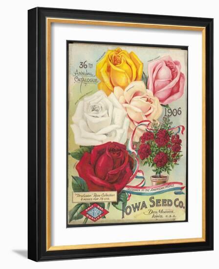 Seed Catalog Captions (2012): Iowa Seed Co. Des Moines, Iowa. 36th Annual Catalogue, 1906-null-Framed Art Print