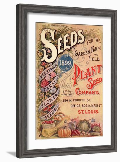 Seed Catalog Captions (2012): Plant Seed Company, St. Louis, Missouri-null-Framed Art Print