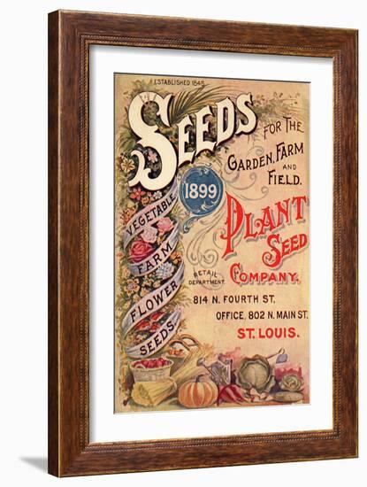 Seed Catalog Captions (2012): Plant Seed Company, St. Louis, Missouri-null-Framed Art Print