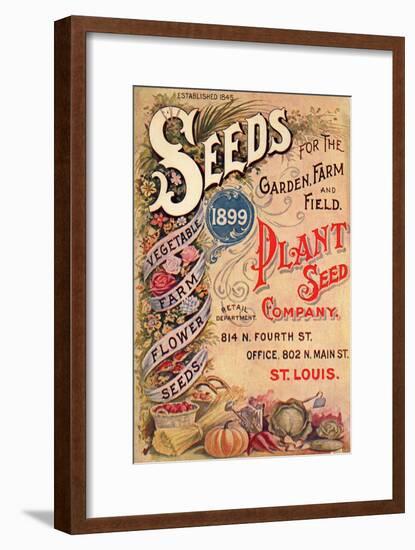 Seed Catalog Captions (2012): Plant Seed Company, St. Louis, Missouri-null-Framed Art Print