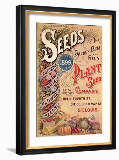 Seed Catalog Captions (2012): Plant Seed Company, St. Louis, Missouri-null-Framed Art Print