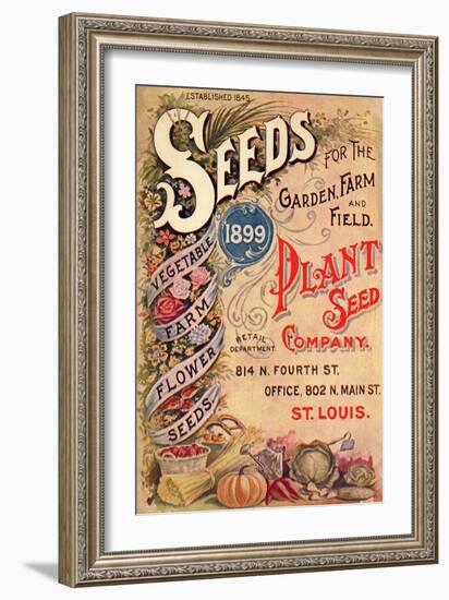 Seed Catalog Captions (2012): Plant Seed Company, St. Louis, Missouri-null-Framed Premium Giclee Print