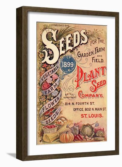 Seed Catalog Captions (2012): Plant Seed Company, St. Louis, Missouri-null-Framed Premium Giclee Print