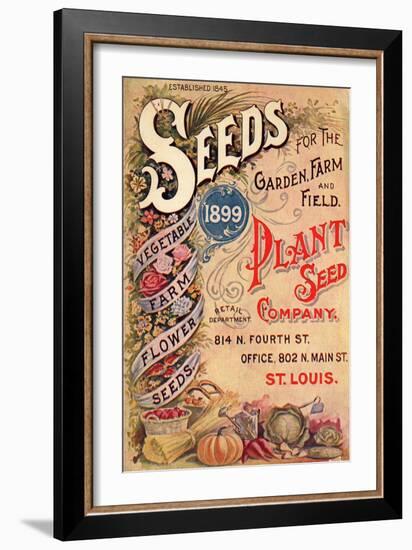 Seed Catalog Captions (2012): Plant Seed Company, St. Louis, Missouri-null-Framed Premium Giclee Print