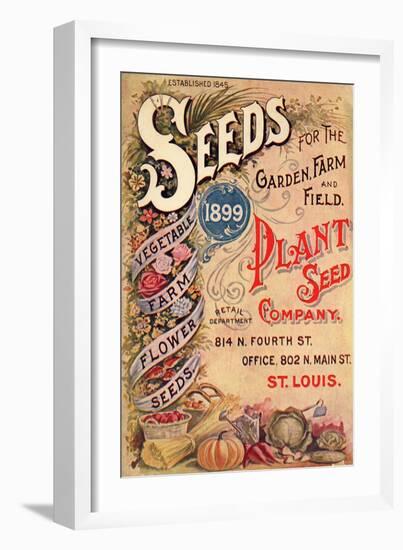 Seed Catalog Captions (2012): Plant Seed Company, St. Louis, Missouri-null-Framed Premium Giclee Print