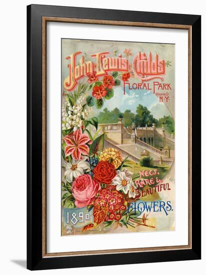 Seed Catalogues: John Lewis Childs: New, Rare and Beautiful Flowers. Floral Park, NY, 1890-null-Framed Art Print