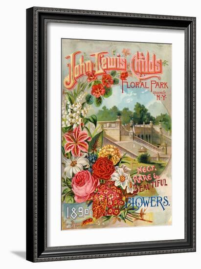 Seed Catalogues: John Lewis Childs: New, Rare and Beautiful Flowers. Floral Park, NY, 1890-null-Framed Art Print