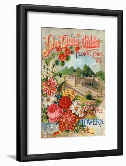 Seed Catalogues: John Lewis Childs: New, Rare and Beautiful Flowers. Floral Park, NY, 1890-null-Framed Art Print