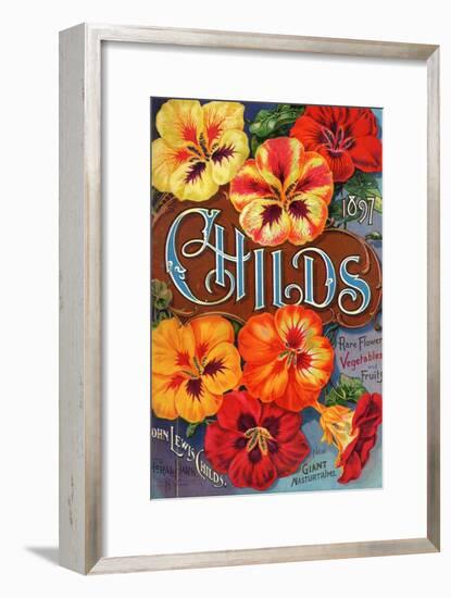 Seed Catalogues: John Lewis Childs, Rare Flowers, Vegetables, and Fruits. Floral Park, NY, 1897-null-Framed Art Print