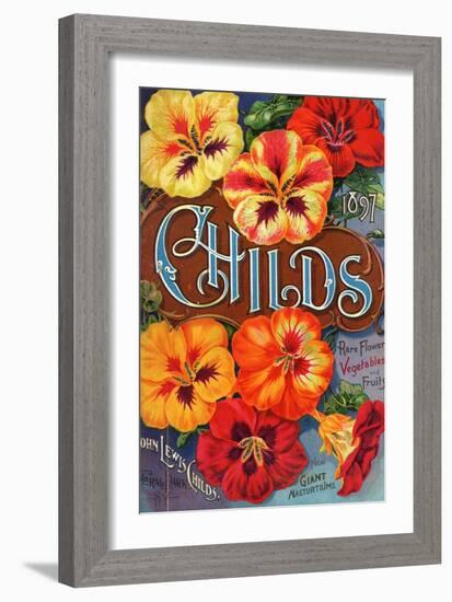 Seed Catalogues: John Lewis Childs, Rare Flowers, Vegetables, and Fruits. Floral Park, NY, 1897-null-Framed Art Print