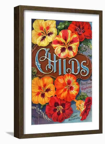 Seed Catalogues: John Lewis Childs, Rare Flowers, Vegetables, and Fruits. Floral Park, NY, 1897-null-Framed Art Print