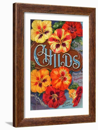 Seed Catalogues: John Lewis Childs, Rare Flowers, Vegetables, and Fruits. Floral Park, NY, 1897-null-Framed Art Print