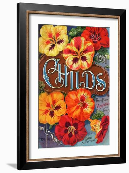 Seed Catalogues: John Lewis Childs, Rare Flowers, Vegetables, and Fruits. Floral Park, NY, 1897--Framed Art Print