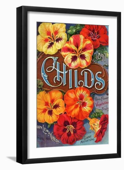 Seed Catalogues: John Lewis Childs, Rare Flowers, Vegetables, and Fruits. Floral Park, NY, 1897--Framed Art Print