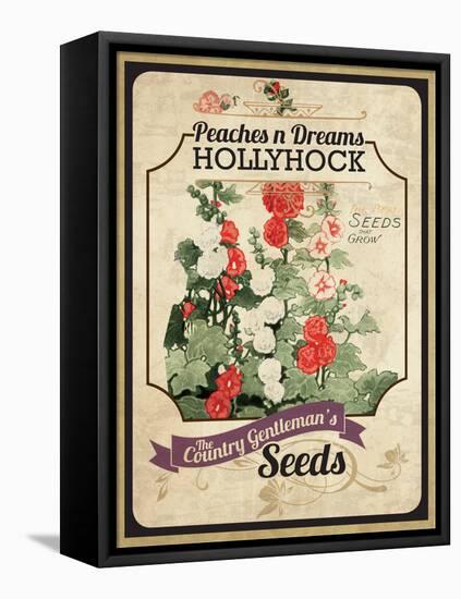 Seed Packet - Hollyhock-The Saturday Evening Post-Framed Premier Image Canvas