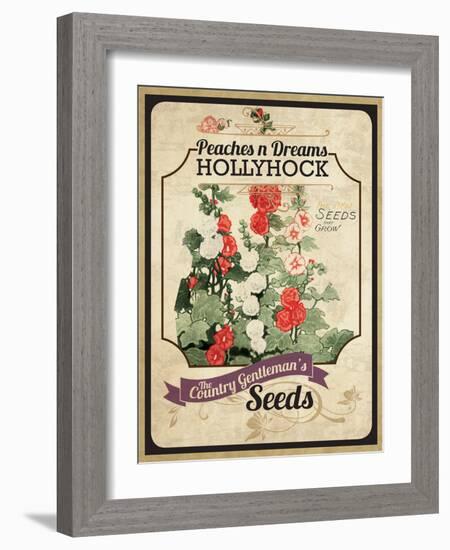 Seed Packet - Hollyhock-The Saturday Evening Post-Framed Giclee Print