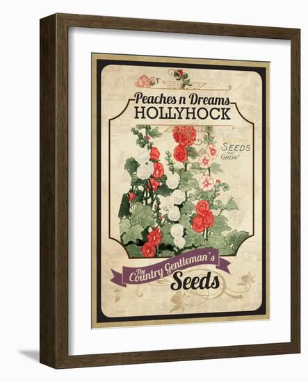 Seed Packet - Hollyhock-The Saturday Evening Post-Framed Giclee Print