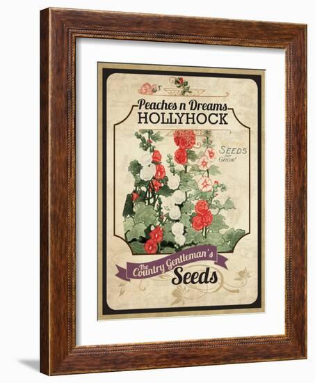 Seed Packet - Hollyhock-The Saturday Evening Post-Framed Giclee Print