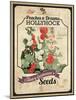 Seed Packet - Hollyhock-The Saturday Evening Post-Mounted Giclee Print
