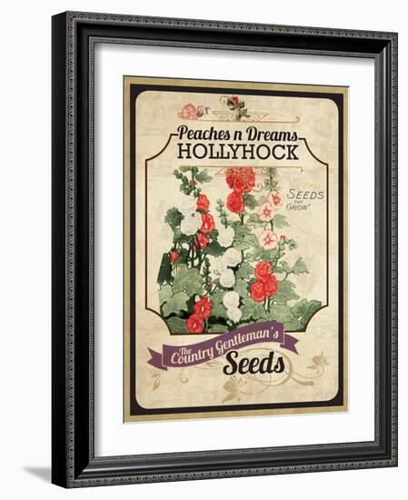 Seed Packet - Hollyhock-The Saturday Evening Post-Framed Giclee Print