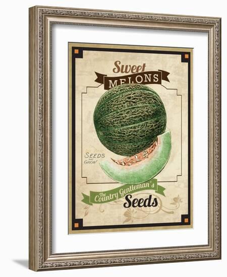 Seed Packet - Melon-The Saturday Evening Post-Framed Giclee Print