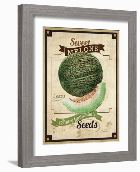 Seed Packet - Melon-The Saturday Evening Post-Framed Giclee Print