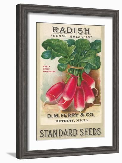 Seed Packet, Radishes-null-Framed Art Print