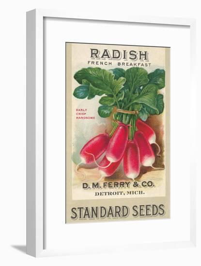 Seed Packet, Radishes-null-Framed Art Print