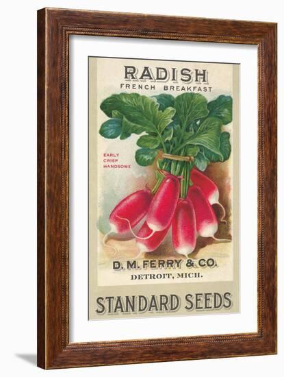 Seed Packet, Radishes-null-Framed Art Print