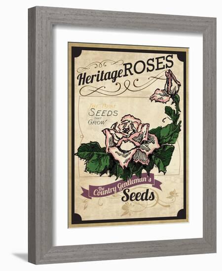 Seed Packet - Roses-The Saturday Evening Post-Framed Giclee Print